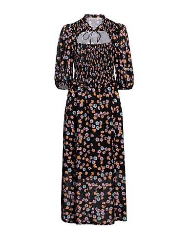 DOROTHEE SCHUMACHER Midi dress Black 72% Viscose, 28% Linen