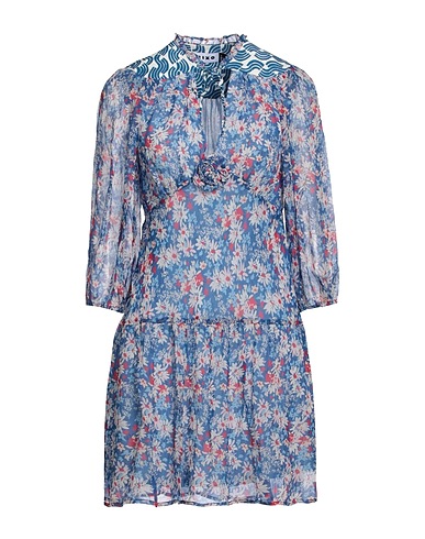 RIXO Short dress Blue 100% Viscose