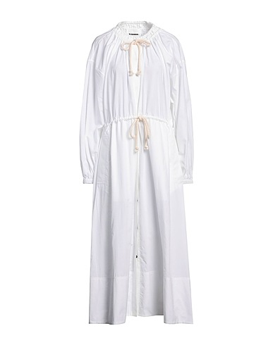 JIL SANDER Vestito lungo Bianco 100% Cotone