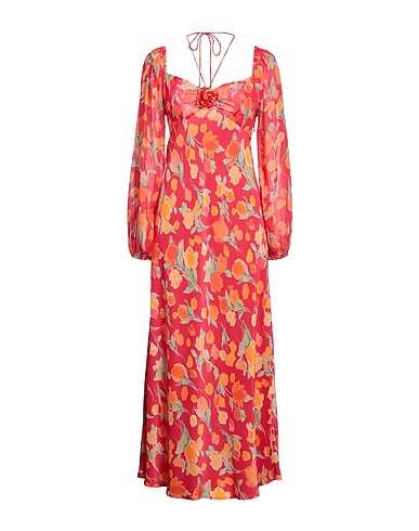 RIXO Midi-Kleid Koralle 100% Seide