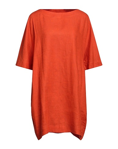 CRISTINA BONFANTI Short dress Orange 100% Linen