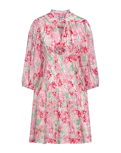 RIXO Short dress 52% Silk, 46% Viscose, 2% Metallic fiber