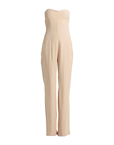 FEDERICA TOSI Jumpsuits and Overalls Beige 50% Acetate, 50% Viscose