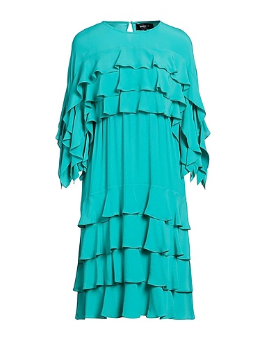 ROCHAS Short dress Turquoise 76% Acetate, 24% Silk