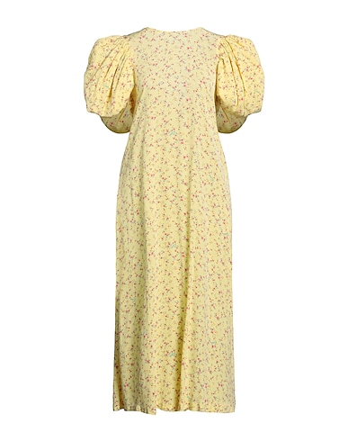 ROTATE BIRGER CHRISTENSEN Midi dress Pastel yellow 100% Viscose