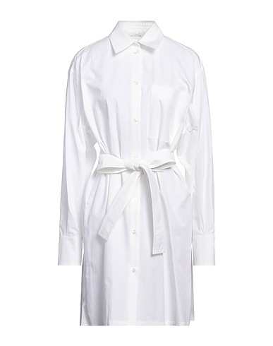 SPORTMAX Midi dress White 78% Cotton, 20% Viscose, 2% Elastane