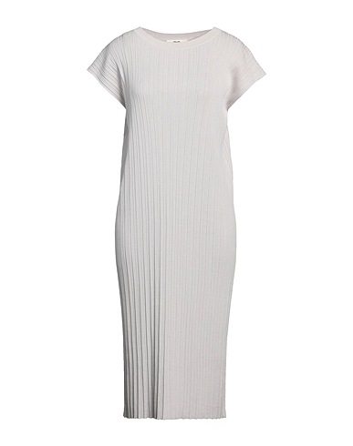 SMINFINITY ひざ丈ワンピース ベージュ シルク 55% / コットン 45%