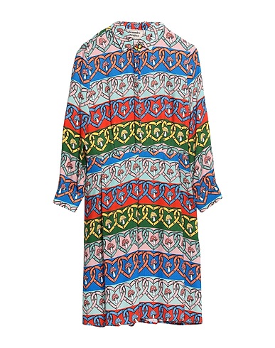 ALESSANDRO ENRIQUEZ Shirt dress Sage green 88% Viscose, 12% Wool