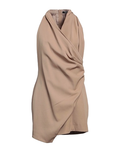 BALMAIN Sheath dress Sand 100% Wool
