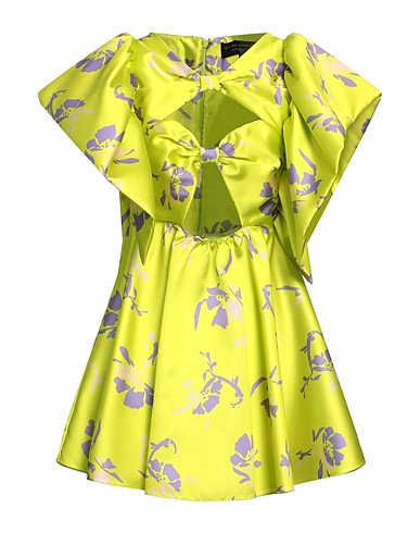 SIMONA CORSELLINI Short dress Lime green 100% Polyester