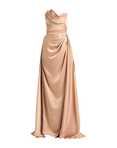 TASSOS MITROPOULOS Long dress Camel 100% PES