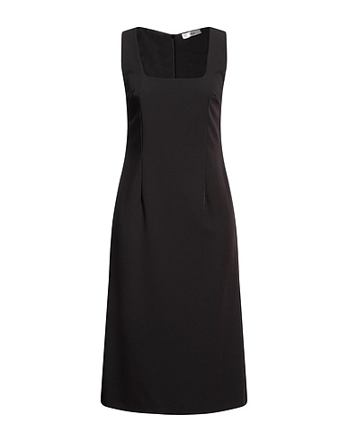 SUOLI Midi dress Black 80% Polyester, 15% Viscose, 5% Elastane