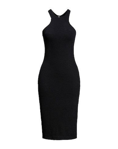 SAMSØE Φ SAMSØE Midi dress Black 95% Polyester, 5% Elastane