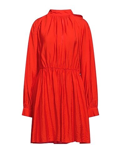 SAMSØE Φ SAMSØE Short dress Orange 88% Viscose, 12% Polyester