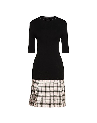 MAJE Short dress Black 64% Viscose, 36% Polyamide, Cotton, Wool, Synthetic fibers