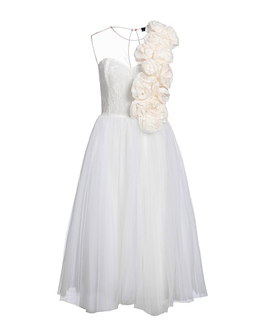 ELISABETTA FRANCHI Vestito estivo Avorio 82% Viscosa, 18% Seta, Poliammide