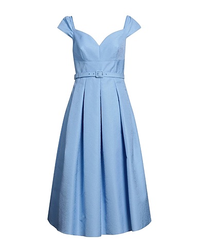 SELF-PORTRAIT Midi dress Light blue 100% Polyester