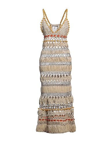 ALBERTA FERRETTI Long dress Beige 100% Viscose