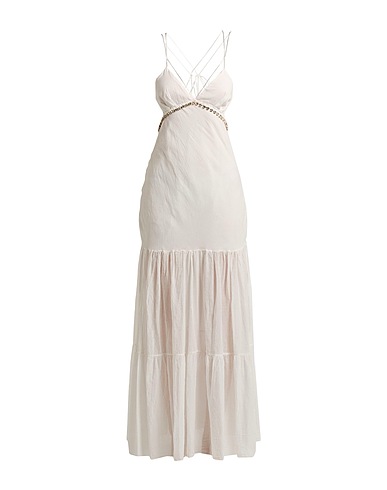VICOLO Long dress White 100% Cotton
