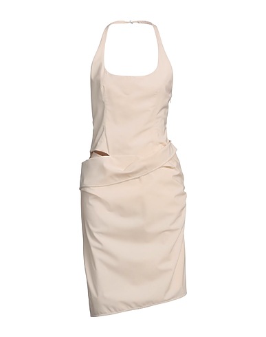 JACQUEMUS Midi dress Off white 95% Virgin Wool, 5% Elastane
