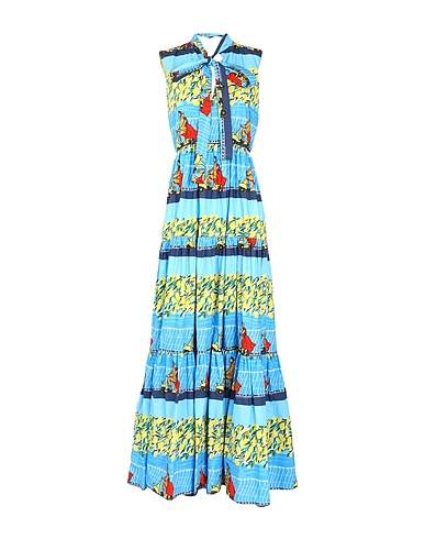 ALESSANDRO ENRIQUEZ Long dress Azure 100% Cotton