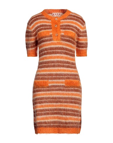 MARNI Knit dress Orange 67% Mohair wool, 28% Polyamide, 5% Wool