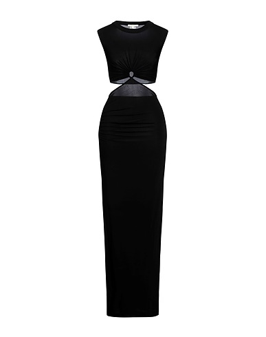 NENSI DOJAKA Long dress Black 83% Cupro, 17% Elastane