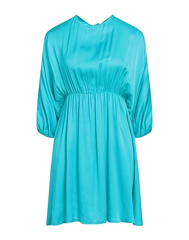 MÊME ROAD Vestito corto Turchese 100% Viscosa