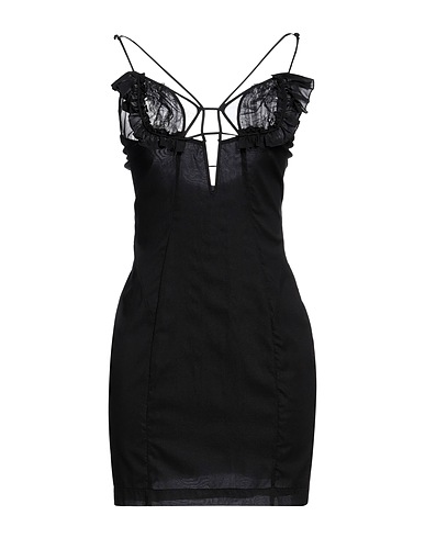NENSI DOJAKA Short dress Black 49% Polyamide, 35% Silk, 16% Elastane