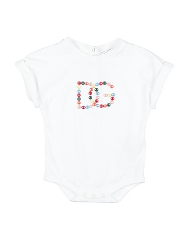 DOLCE&GABBANA NEWBORN White 100% Cotton, Aluminum