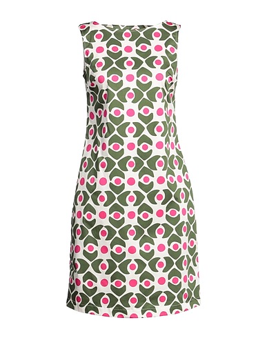 CAMICETTASNOB Kurzes Kleid Militärgrün 97% Baumwolle, 3% Elastan