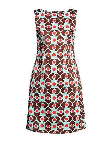 CAMICETTASNOB Short dress Light green 97% Cotton, 3% Elastane