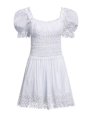 CHARO RUIZ IBIZA Short dress White 90% Cotton, 10% Polyester