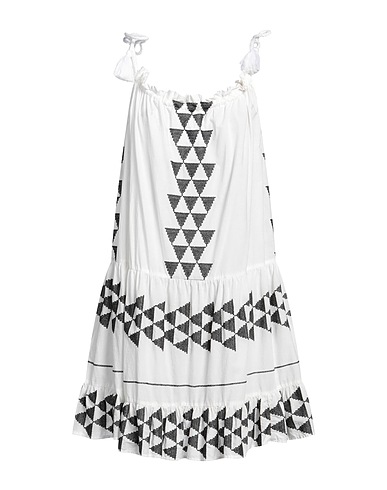 GREEK ARCHAIC KORI Short dress White 100% Cotton
