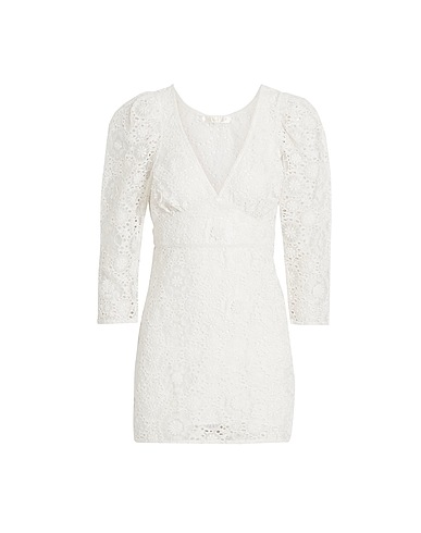 LOVESHACKFANCY Kurzes Kleid Off white 100% Polyester