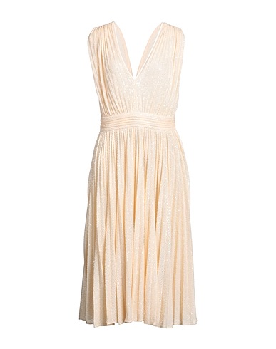 ELISABETTA FRANCHI Vestito midi Panna 90% Poliestere, 10% Elastan, Poliammide