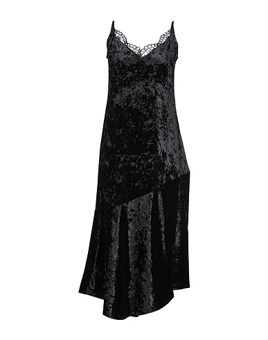 CA' VAGAN Midi dress Black 70% Viscose, 30% Polyester