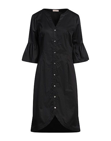 CAMICETTASNOB Midi dress Black 100% Cotton