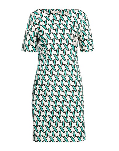CAMICETTASNOB Short dress Emerald green 97% Cotton, 3% Elastane