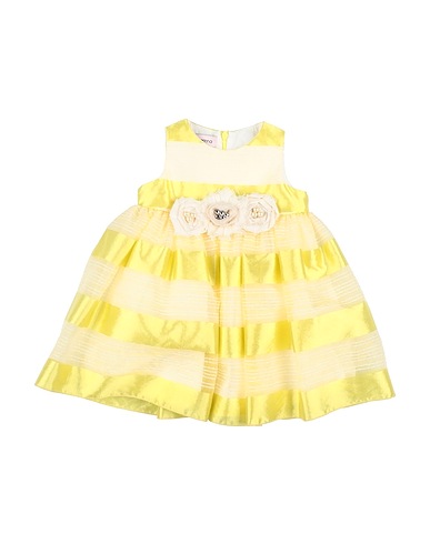 NUNZIA CORINNA Vestido para bebé  Yellow 77% Polyester, 15% Viscose, 8% Elastane