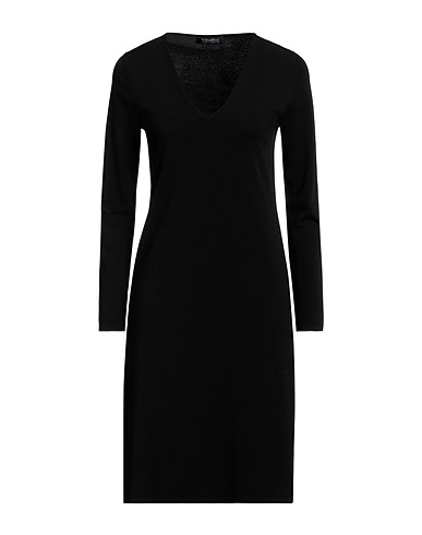 'S MAX MARA Short dress Black 83% Viscose, 17% Polyester