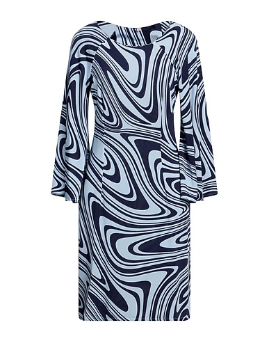 CAMICETTASNOB Midi dress Sky blue 95% Viscose, 5% Elastane