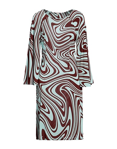 CAMICETTASNOB Midi dress Light green 95% Viscose, 5% Elastane