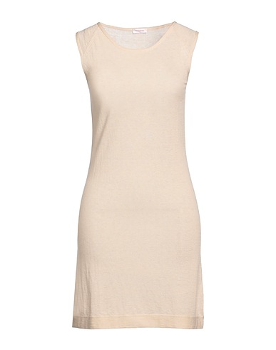 ROSSOPURO Short dress Beige 70% Wool, 20% Silk, 10% Cashmere