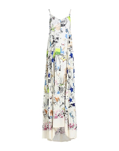 SEMICOUTURE Long dress Cream 100% Viscose