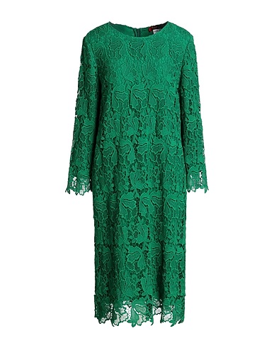 MAX MARA STUDIO Midi-Kleid Grün 88% Baumwolle, 12% Polyester