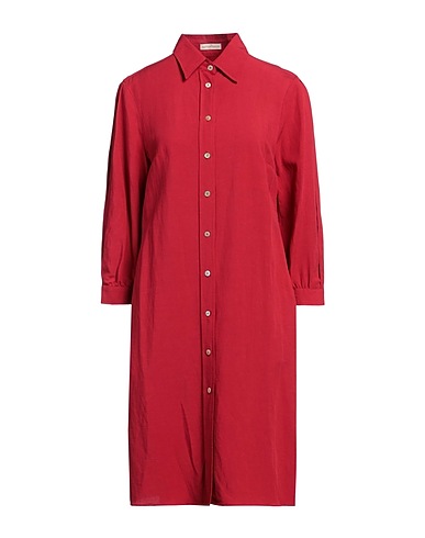 CAMICETTASNOB Vestito chemisier Rosso 64% Viscosa, 36% Lino