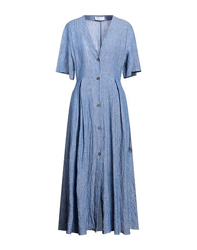 FABIANA FILIPPI Vestito lungo Blu 100% Lino