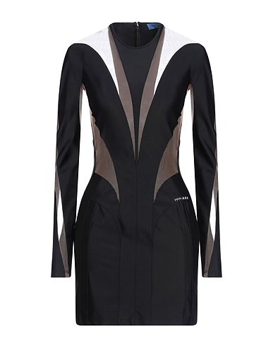 MUGLER Short dress Black 78% Polyamide, 22% Elastane