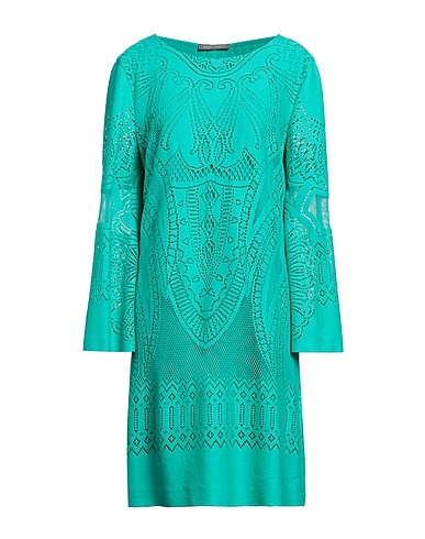 ALBERTA FERRETTI Midi dress Emerald green 75% Cotton, 25% Polyamide